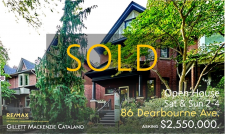 Riverdale 3 storey detached for sale:  4+1  Stainless Steel Appliances, Marble Countertop, Granite Countertop, Glass Shower, Marble Counters, Dark Hardwood Floors 2,400 sq.ft. (Listed 2023-09-07)